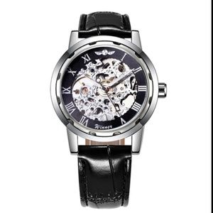 Skeleton Dial Stainless Steel Wristwatch